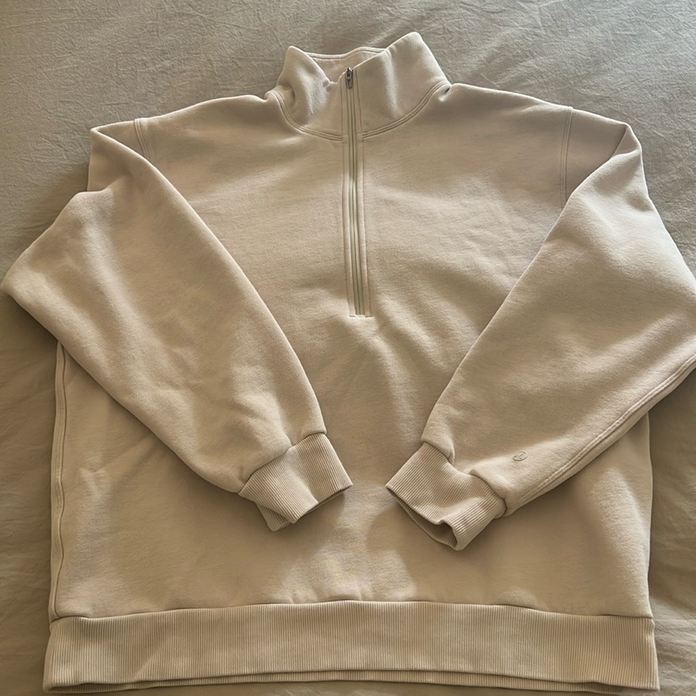Lululemon steady state half zip / small / bone